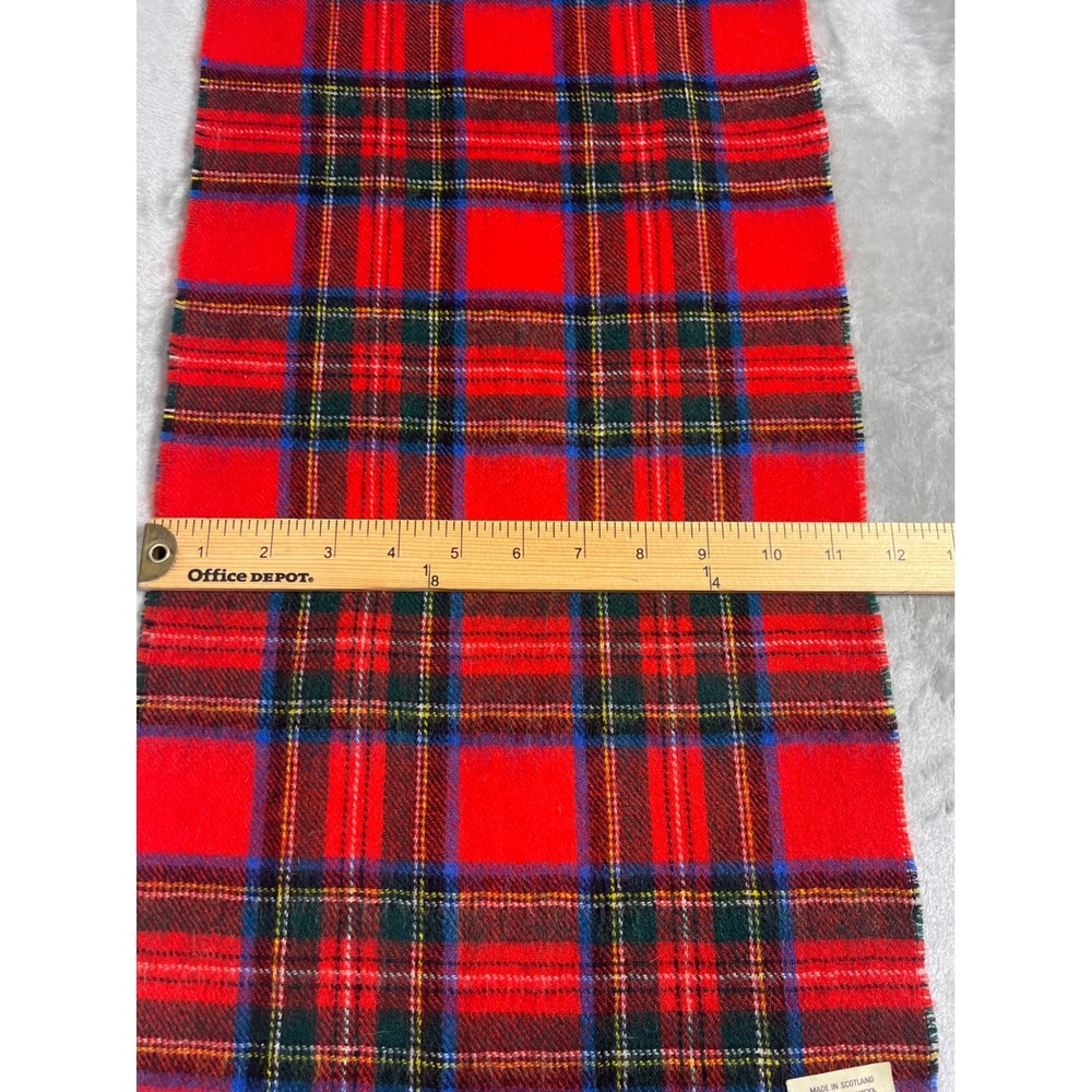 Stewart Royal by Rodlinoch Red Tartan Plaid 100% Pure New Wool Scarf Scotland - Picture 5 of 7